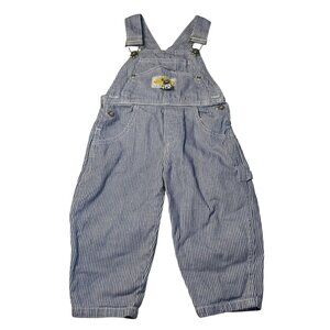 VTG C.B. Intl. Grand Prix Pinstripe Overalls | Toddler 2, Race Car Patch 10"x22"
